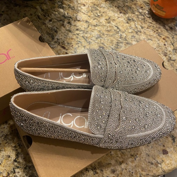Sugar silver sequin 6.5 loafer - Picture 1 of 5
